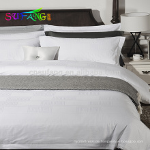 Hotelwäsche 2018 / Großhandelsgewohnheit schlichte weiße Königingrößen-Bettwäsche stellte 100% Baumwollhotelbettwäsche ein